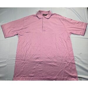 Bobby Jones Collection Mens Large Purple 100% Cotton Short Sleeve Golf Polo
